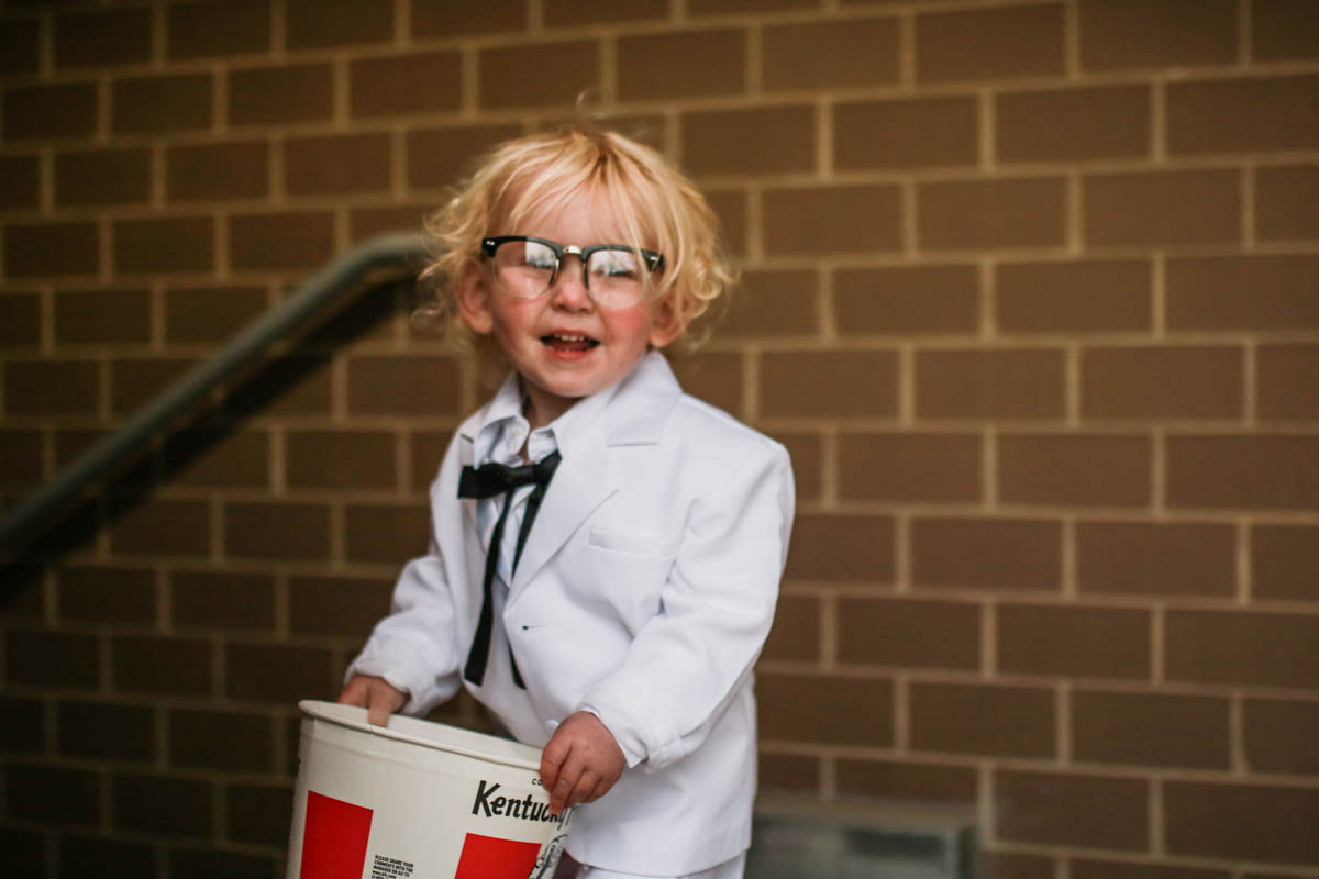 Creative Toddler Costume Toddler as Colonel Sanders from Kentucky Fried Chicken 