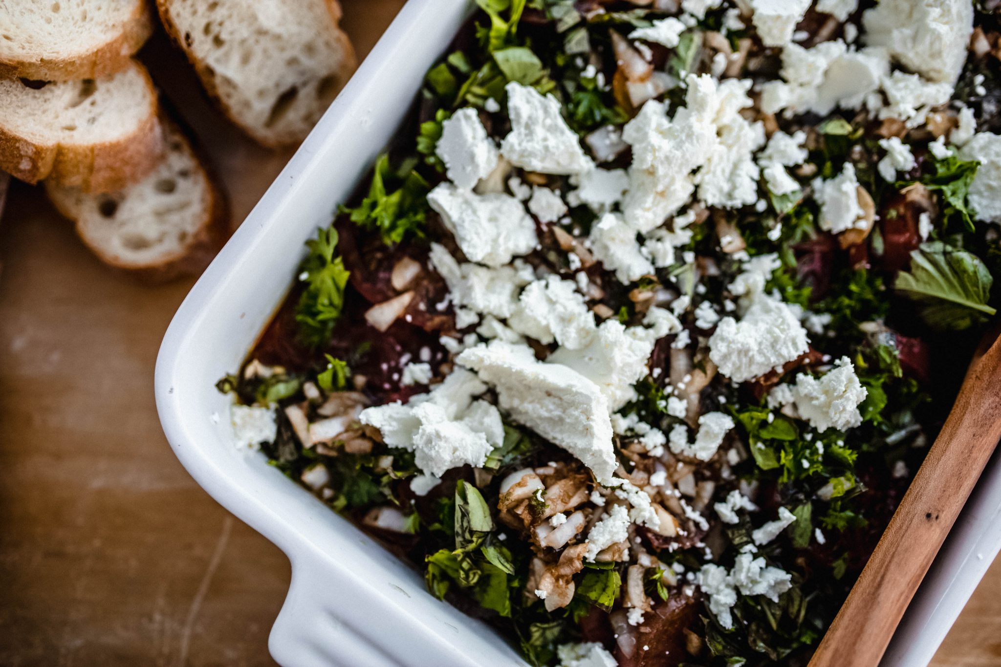 Marinated Tomatoes with Goat Cheese Abigail Albers