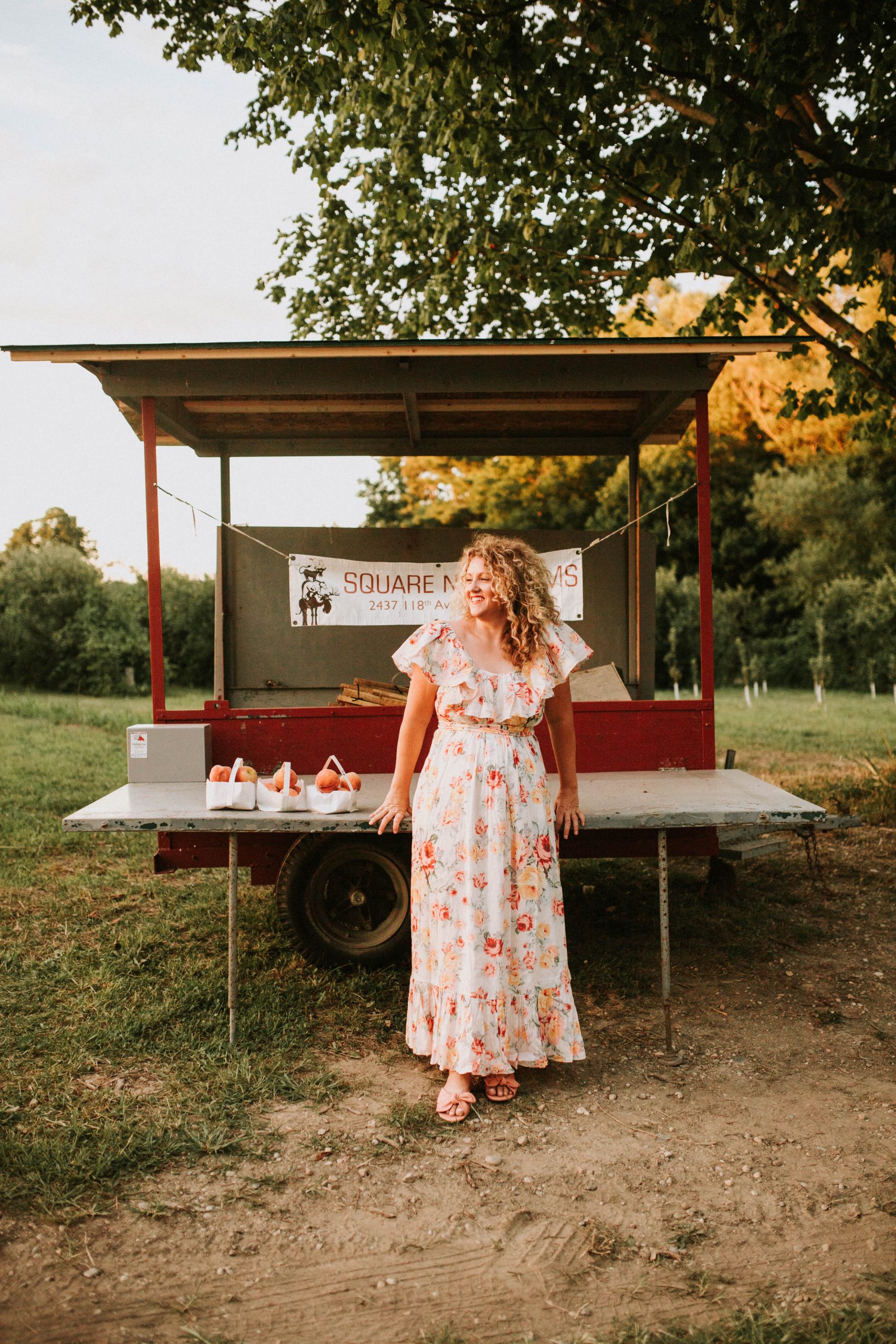 Peach Stand in the Country 