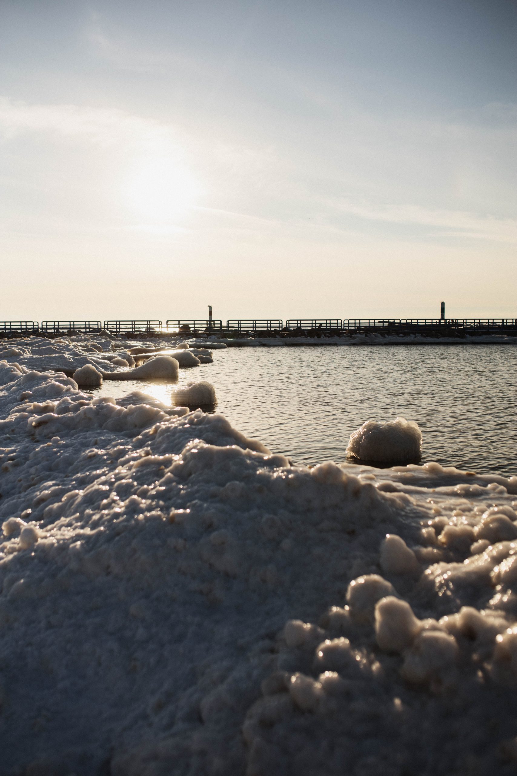 Ice balls forming in lake Michigan