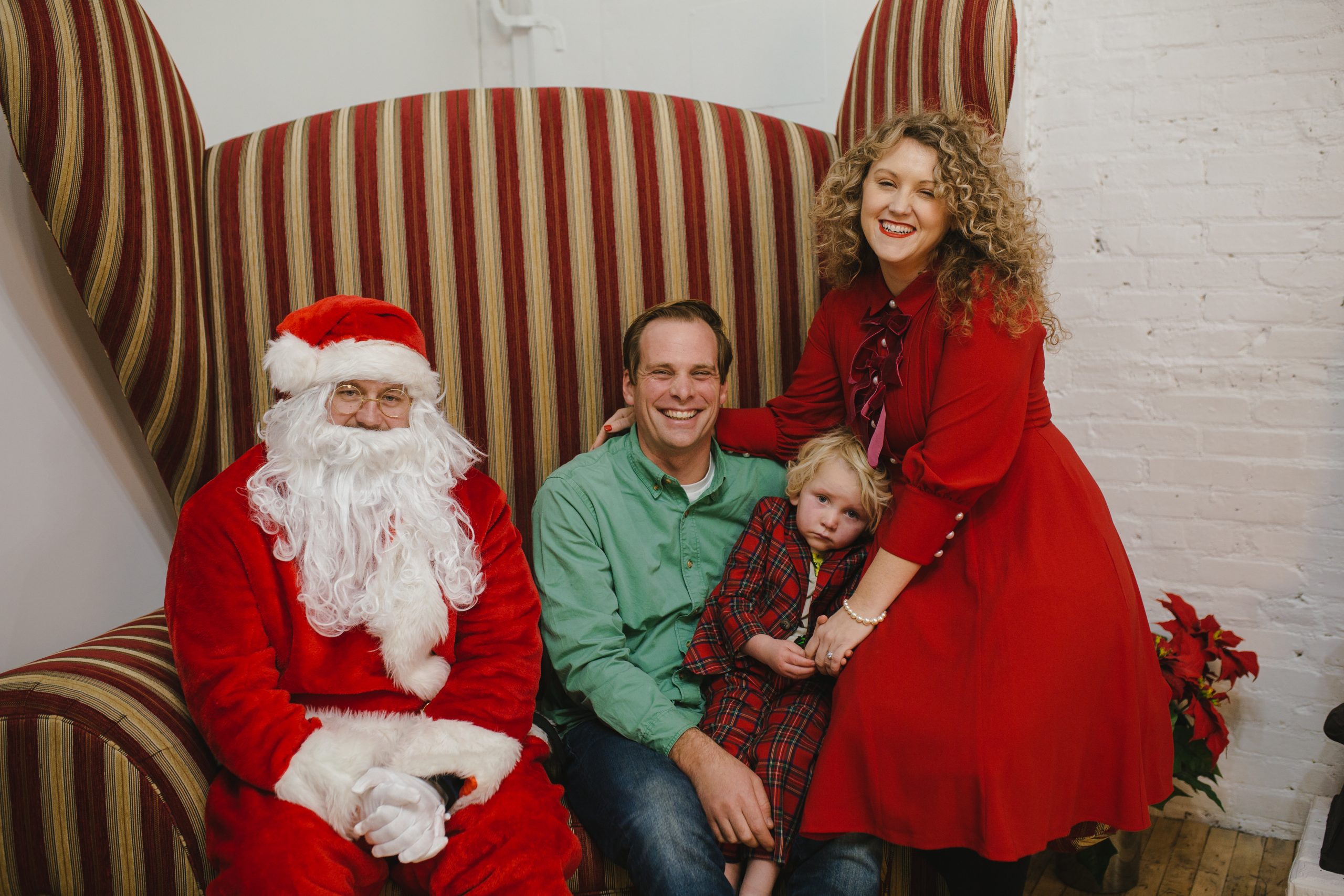 Photos with Santa went different than expected but we did it! Otto was not happy 