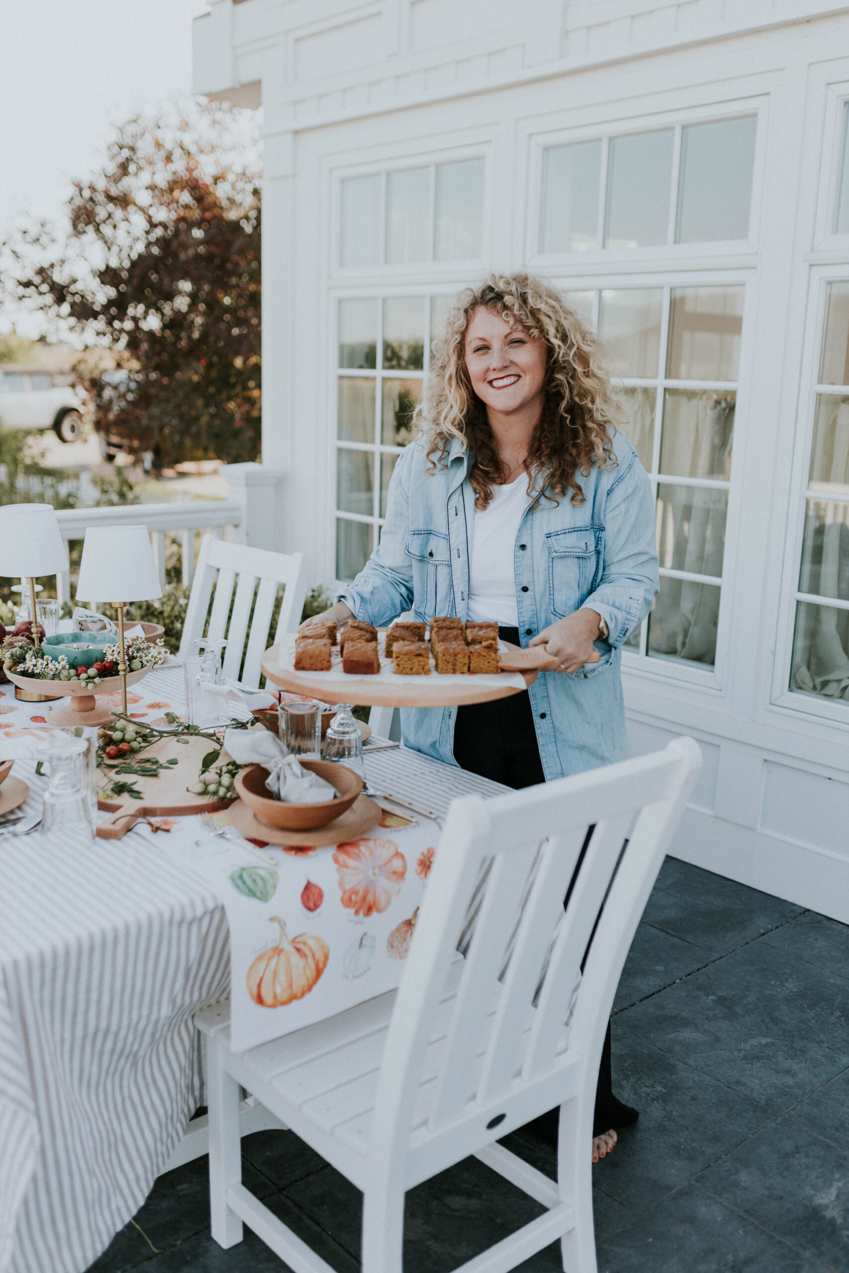 Serving food al fresco 